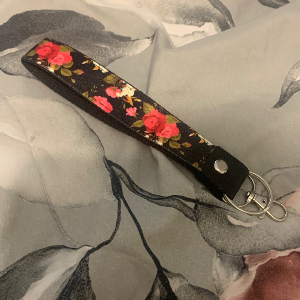 Floral Keychain Wristlet